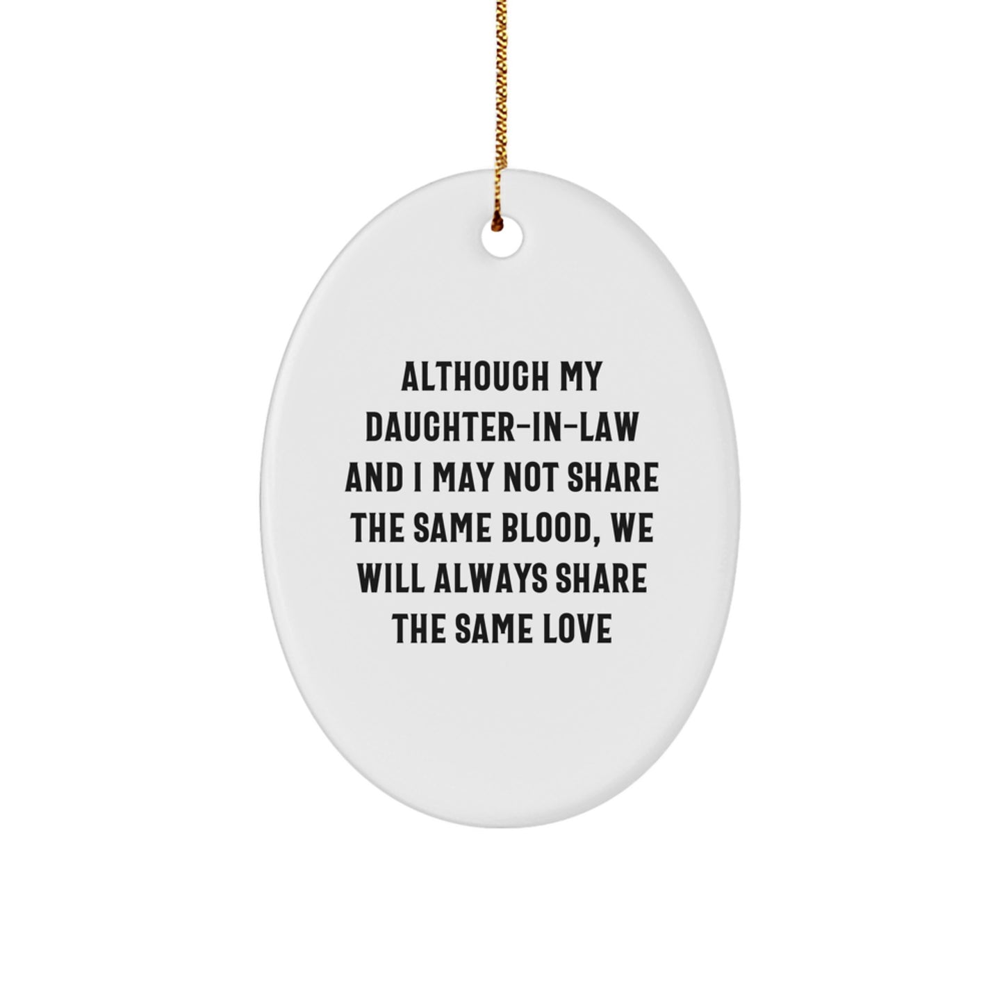 Christmas Gift Oval Ornament for Her Present Daughter-in-law - Image 1