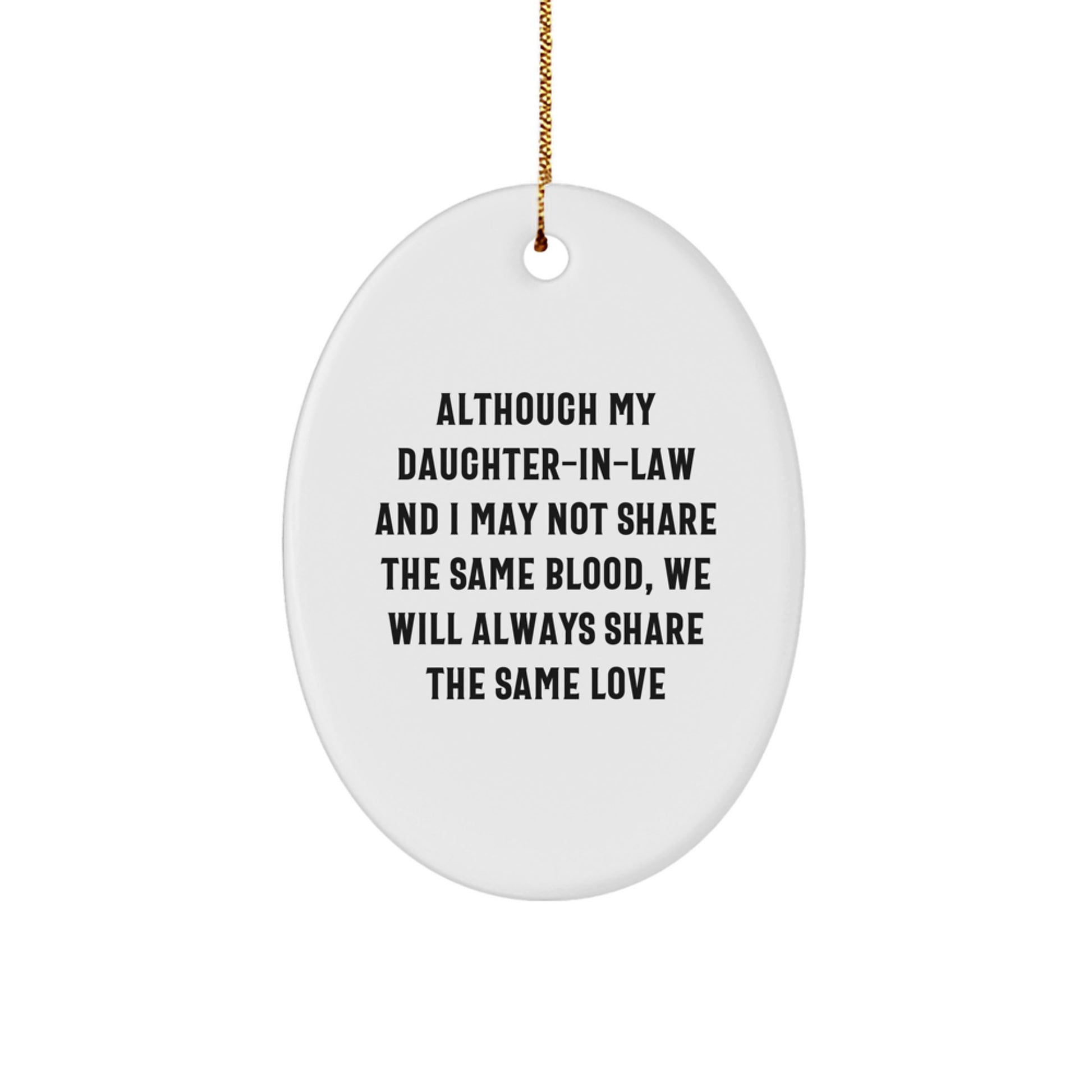 Christmas Gift Oval Ornament for Her Present Daughter-in-law - Image 1