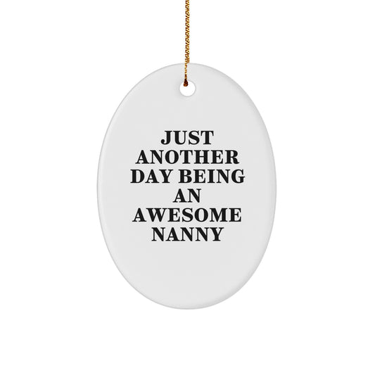 Nanny Keepsake Christmas Ornament for Him Gift Being An Awesome Nanny - Image 1