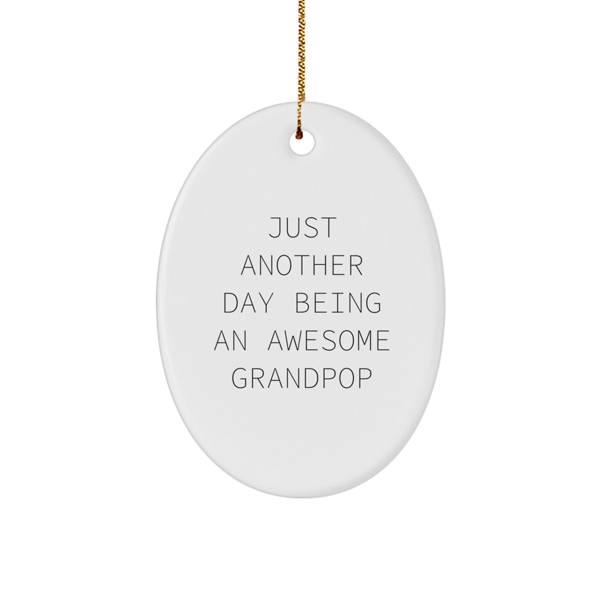 Christmas Gift for Her Grandpop Oval Ornament Present Keepsake - Image 1