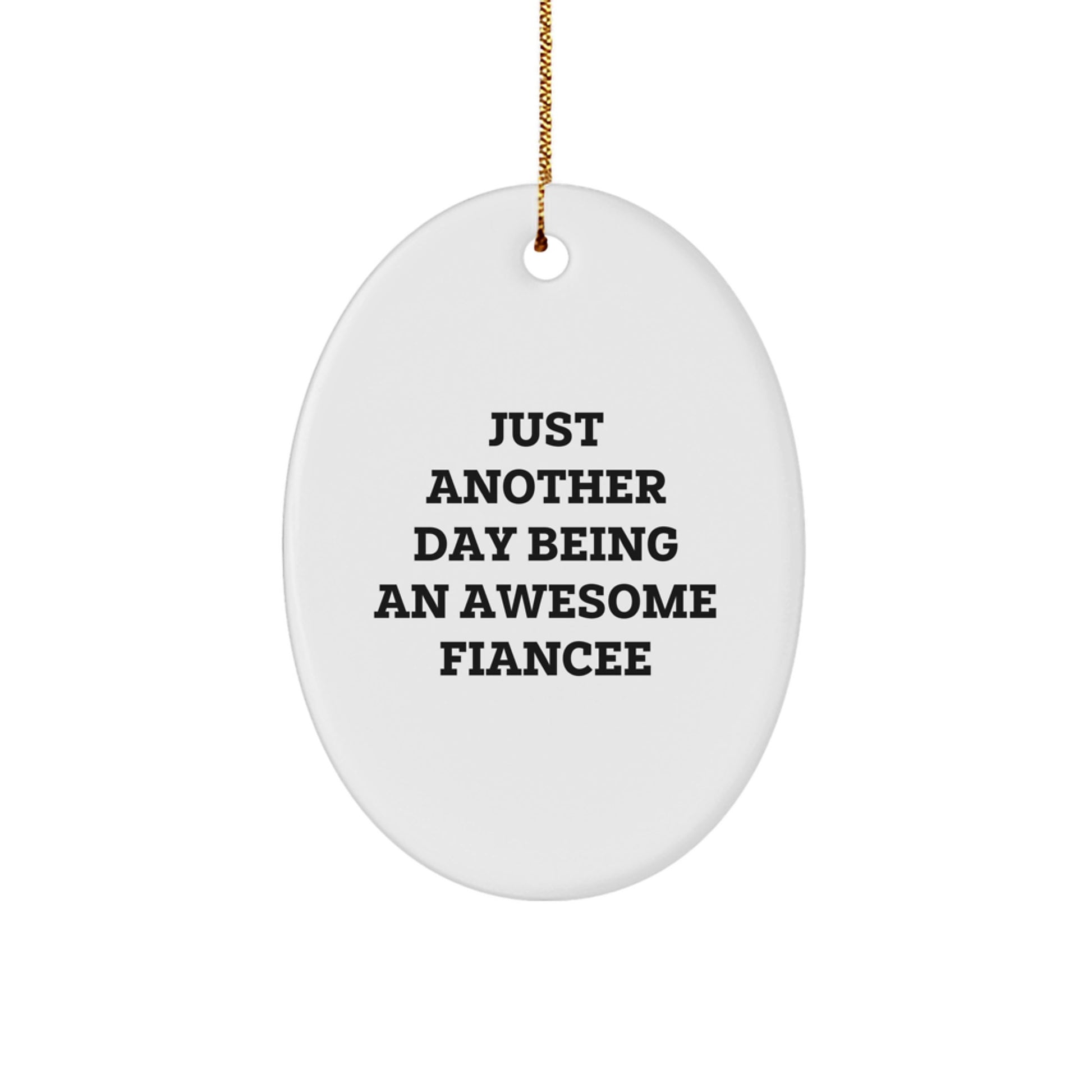 Christmas Gift for Roommates Collectible Fiancee Oval Ornament - Image 1