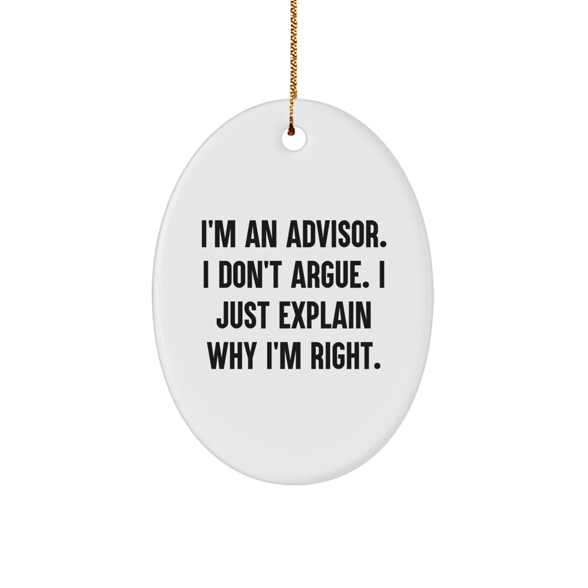 Sassy Advisor Novelty Christmas Ornament for Friends Gift - Image 1