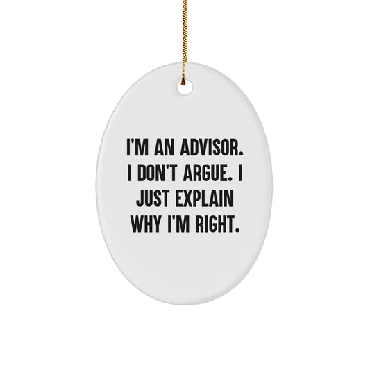 Sassy Advisor Novelty Christmas Ornament for Friends Gift - Image 1