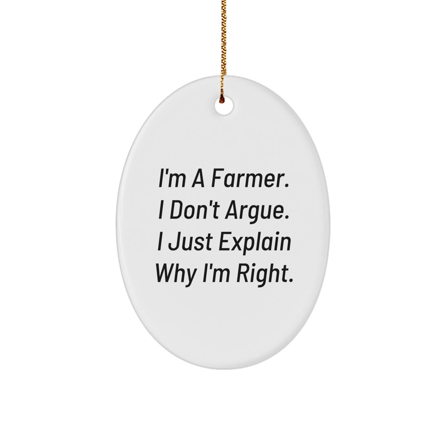 Favorite Farmer Christmas Ornament for Kids Gift - Image 1