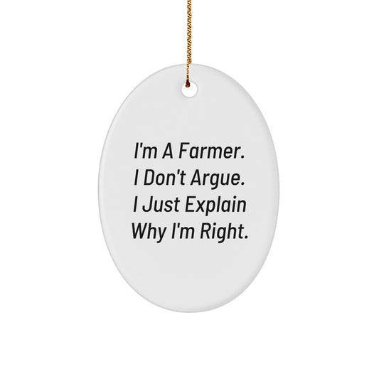 Favorite Farmer Christmas Ornament for Kids Gift - Image 1