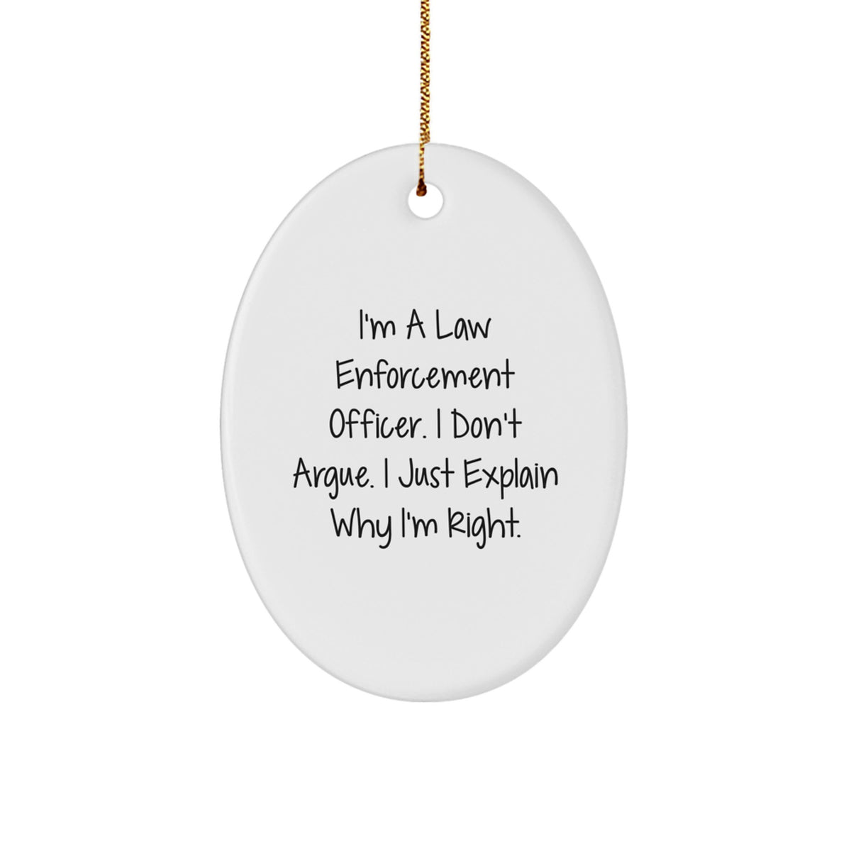 Law Enforcement Keepsake Christmas Ornament for Him Gift - Image 1