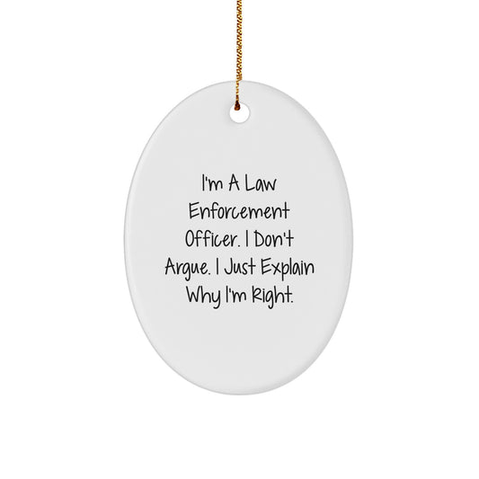 Law Enforcement Keepsake Christmas Ornament for Him Gift - Image 1