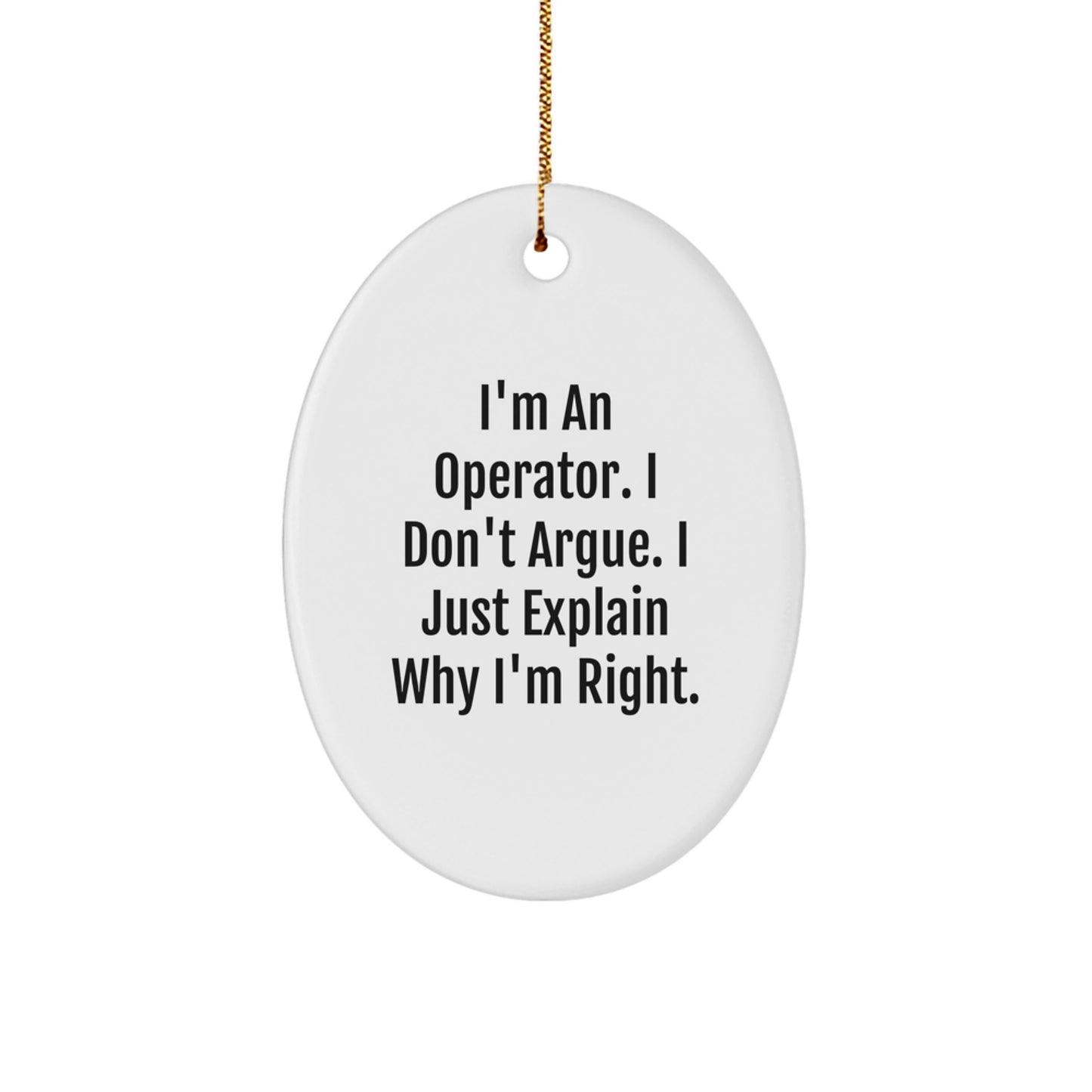 Operator Christmas Ornament for Teens Surprise Gift Holiday Keepsake - Image 1