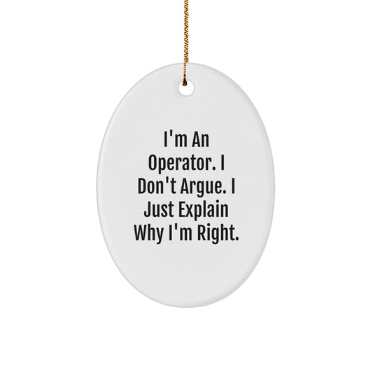 Operator Christmas Ornament for Teens Surprise Gift Holiday Keepsake - Image 1