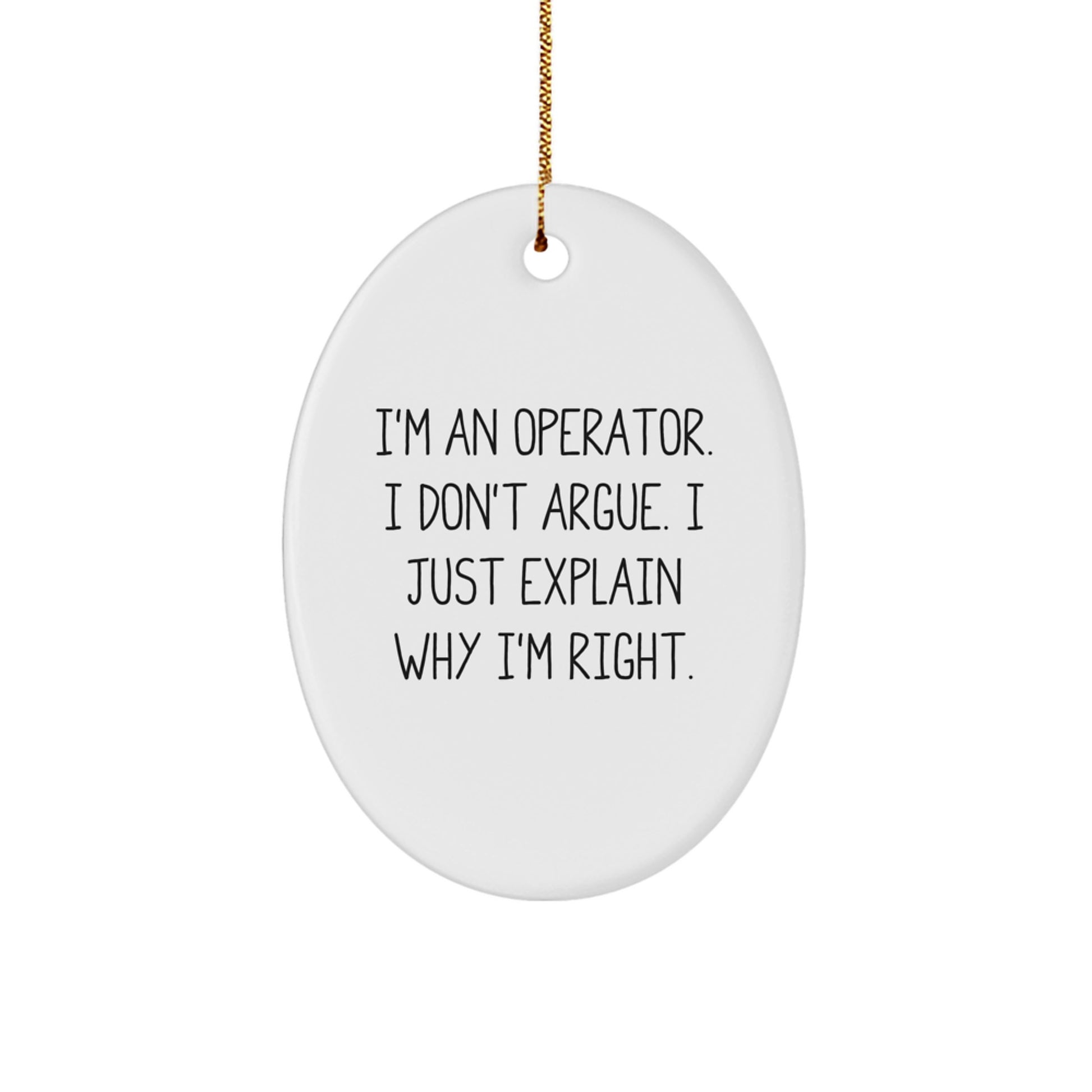 Operator Treasure Christmas Ornament for Family Gift - Image 1