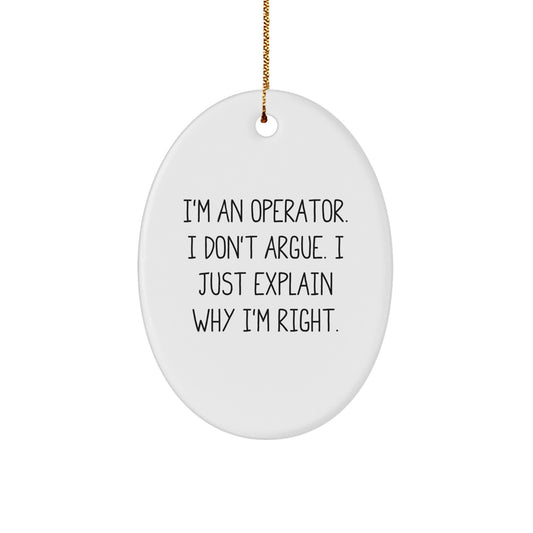Operator Treasure Christmas Ornament for Family Gift - Image 1