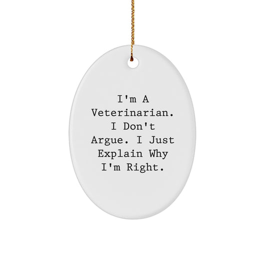 Veterinarian Christmas Ornament Keepsake for Him Funny Bright Gift - Image 1
