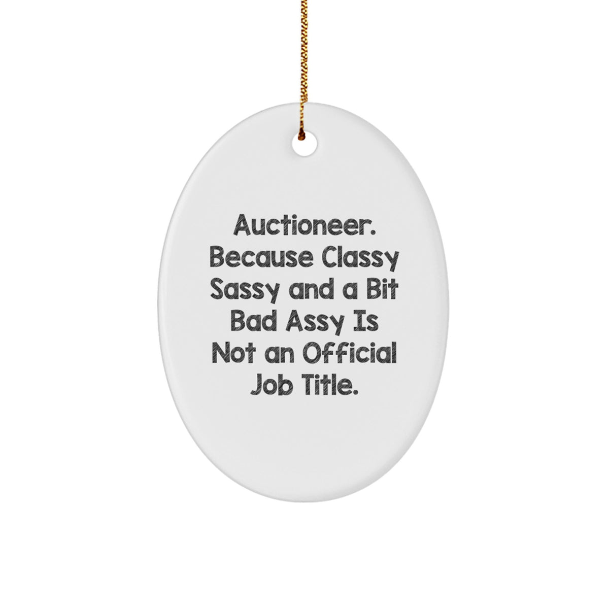 Auctioneer Keepsake Christmas Ornament for Him Surprise Elegant Gift - Image 1