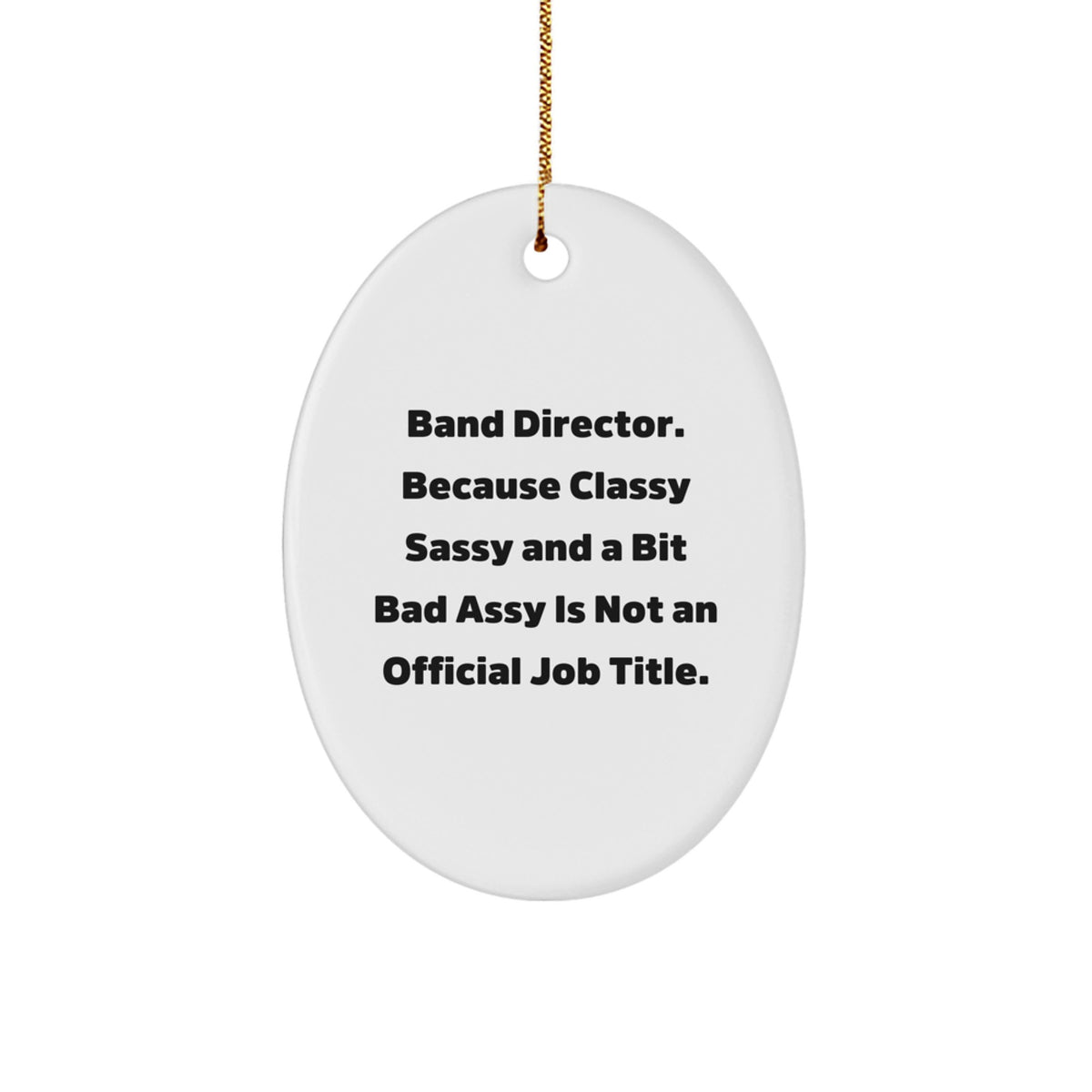 Band Director Keepsake White Bright Christmas Ornament for Him Gift - Image 1