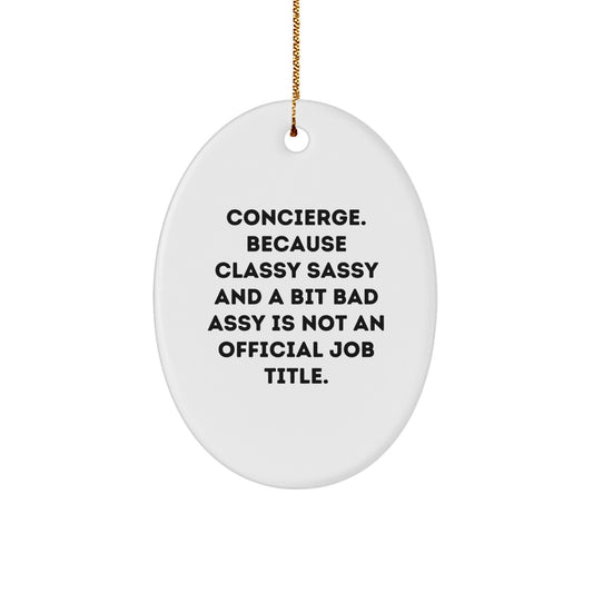 Concierge Keepsake Christmas Ornament for Him Gift - Image 1
