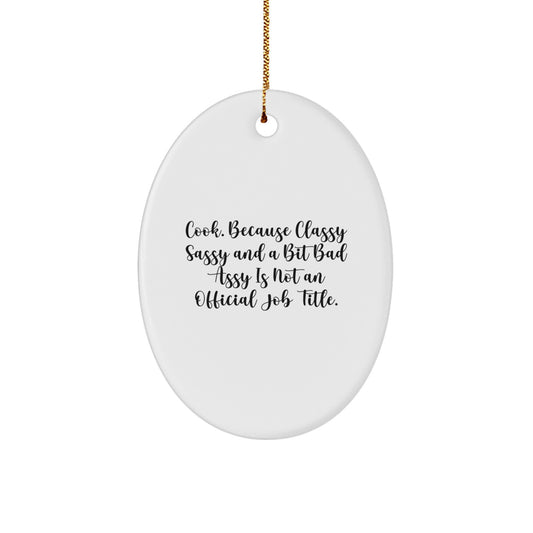 Family Treasure Christmas Ornament Gift for Cook Fans With Bold Sassy - Image 1