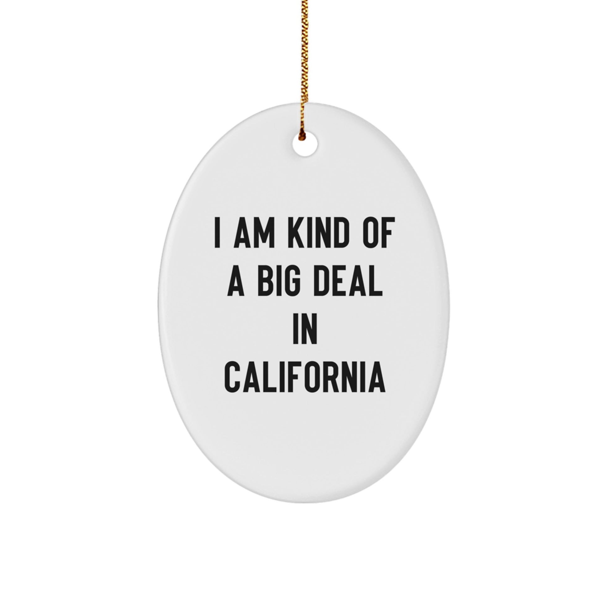 California Oval Ornament I Am Kind Of A Prime Selection Funny Quote Gifts from Men to California Men Friends Coworkers Family - Image 1