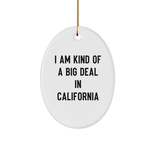 California Oval Ornament I Am Kind Of A Prime Selection Funny Quote Gifts from Men to California Men Friends Coworkers Family - Image 1