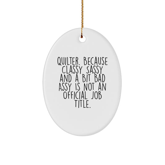 Quilter Novelty Christmas Ornament for Friends Gift - Image 1