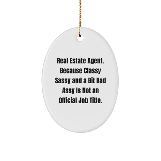 Real Estate Agent Christmas Ornament for Family Treasure Gift - Image 1