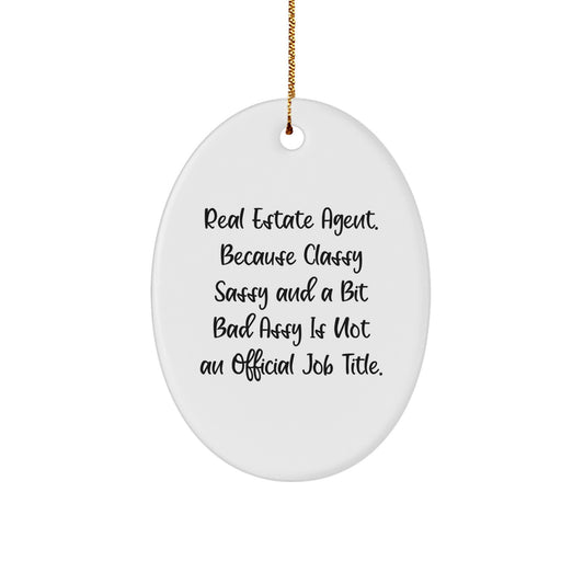 Real Estate Agent Keepsake Vibrant Christmas Ornament for Him Gift - Image 1