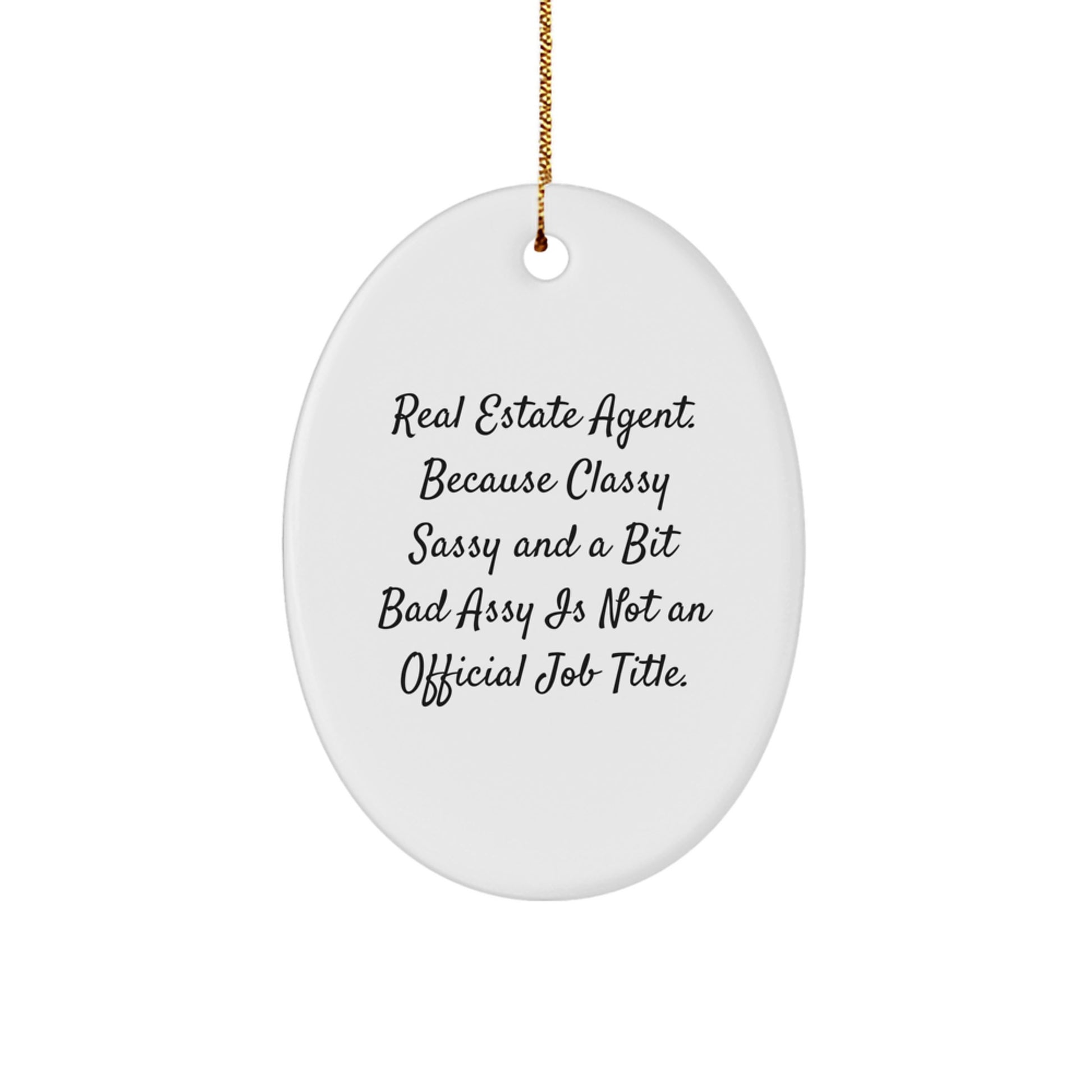 Christmas Gift Surprise Real Estate Agent Ornament for Teens - Image 1