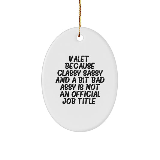 Valet Christmas Ornament for Coworkers Office Idea Seasonal Gift - Image 1