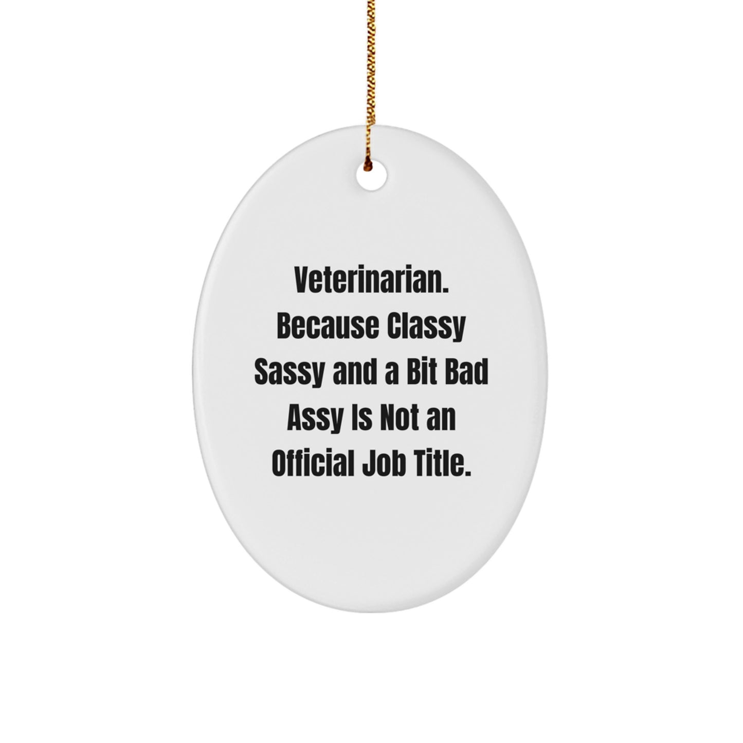 Veterinarian Favorite Oval Ornament Christmas Gift for Kids Surprise - Image 1