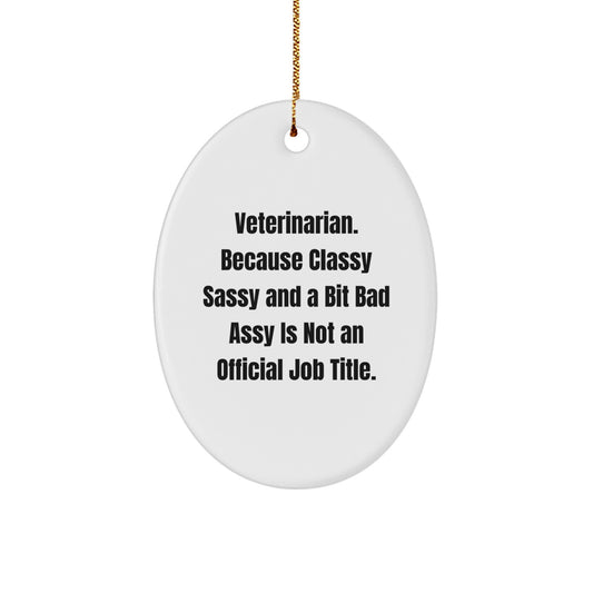 Veterinarian Favorite Oval Ornament Christmas Gift for Kids Surprise - Image 1
