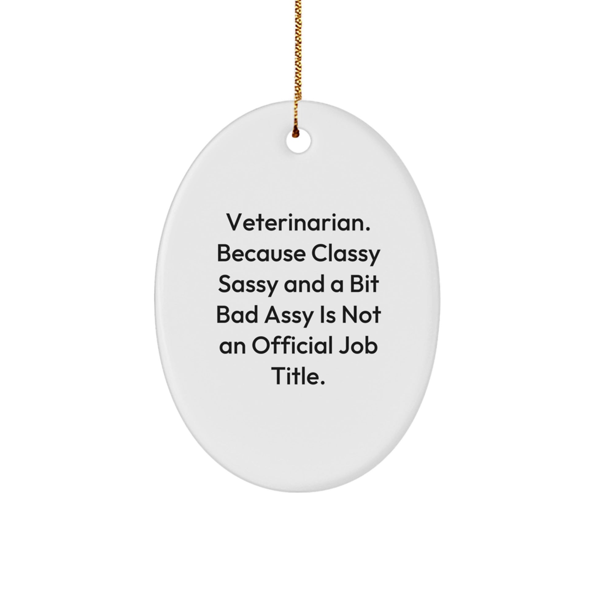 Bold Veterinarian Christmas Ornament Gift for Friends - Image 1
