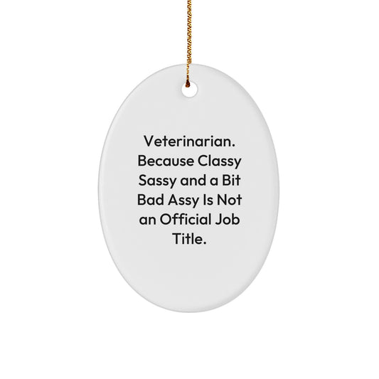 Bold Veterinarian Christmas Ornament Gift for Friends - Image 1