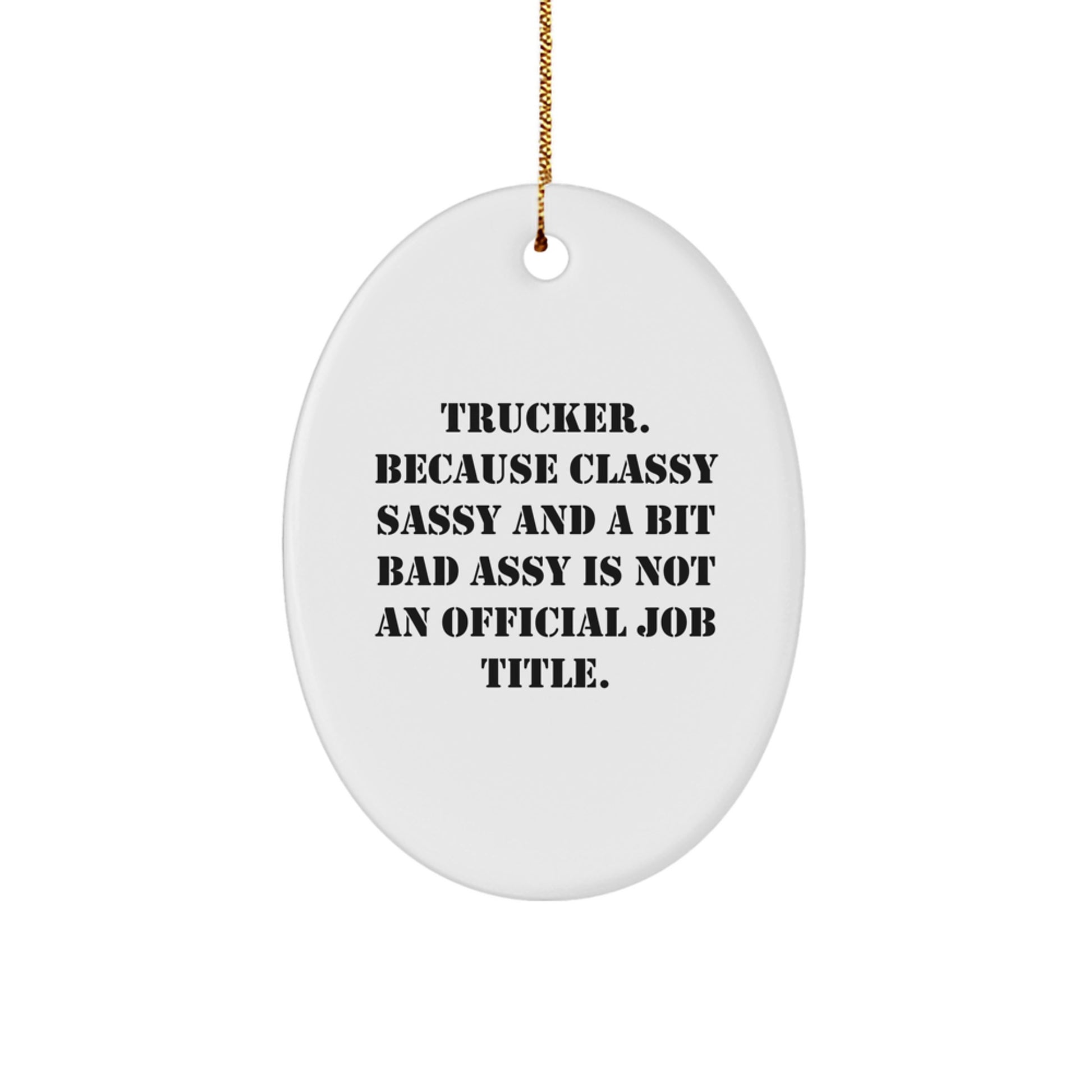 Favorite Trucker Christmas Ornament for Kids Gift - Image 1