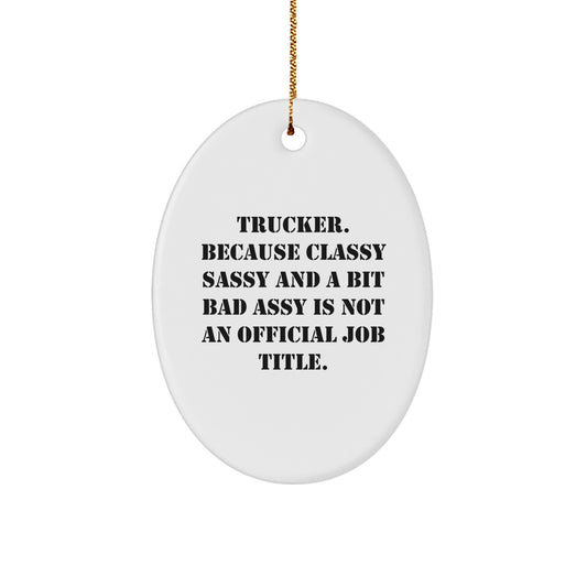 Favorite Trucker Christmas Ornament for Kids Gift - Image 1