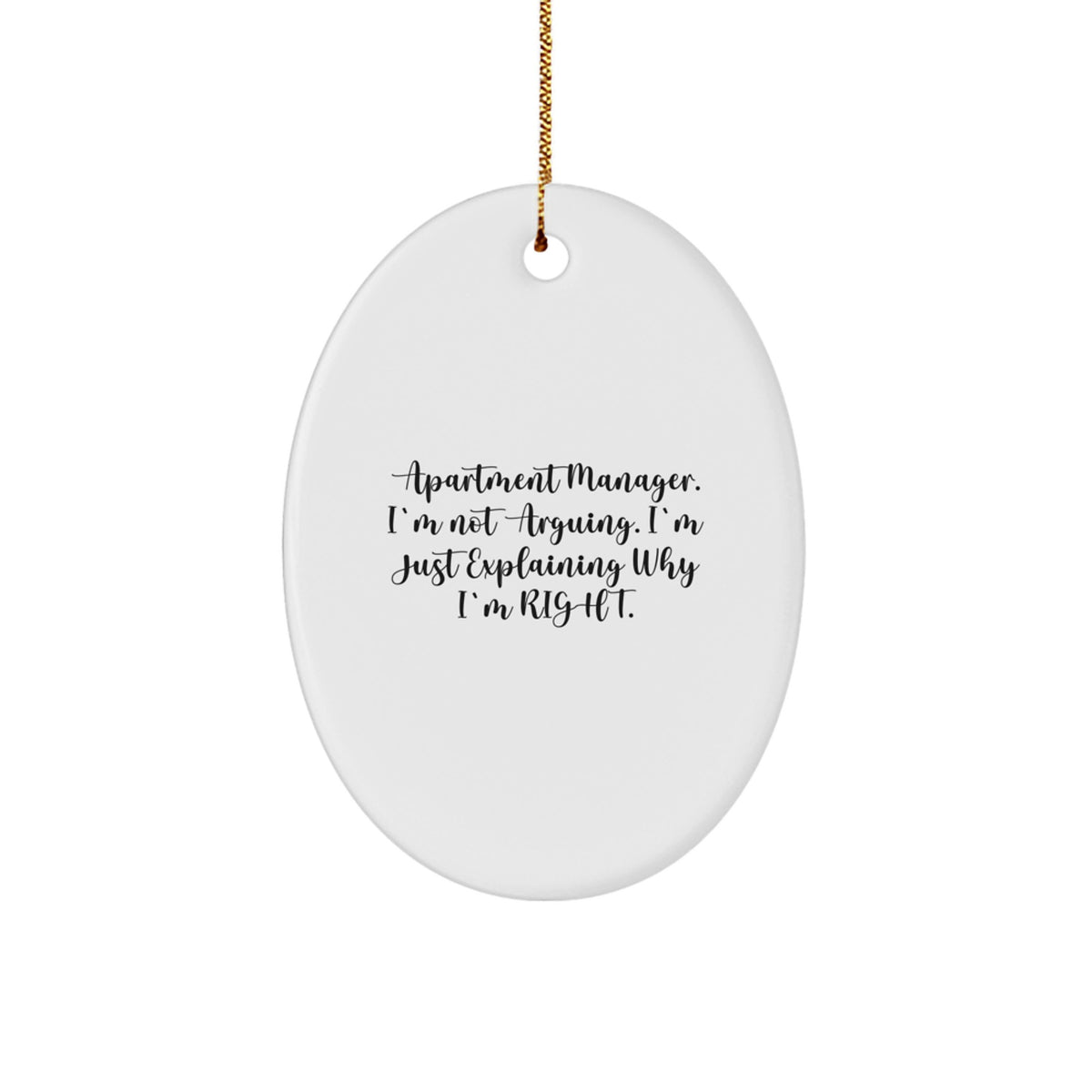 Apartment Manager Keepsake Christmas Ornament for Him Gift - Image 1