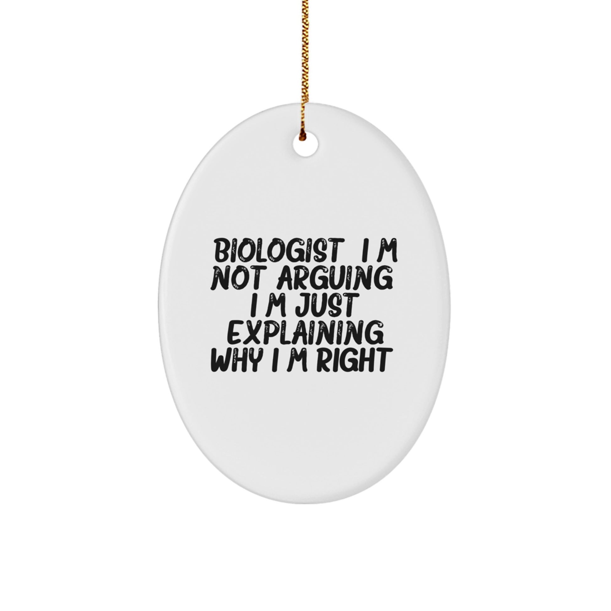 Biologist Oval Christmas Ornament Favorite Gift for Kids - Image 1