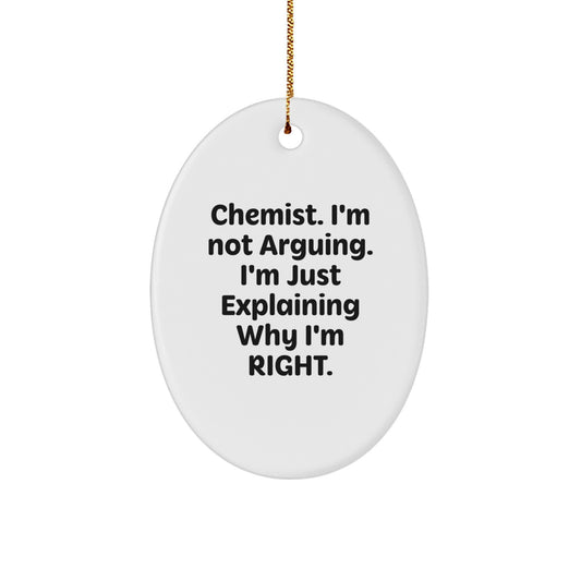 Chemist Treasure Oval Ornament for Kids – Surprise Christmas Gift - Image 1