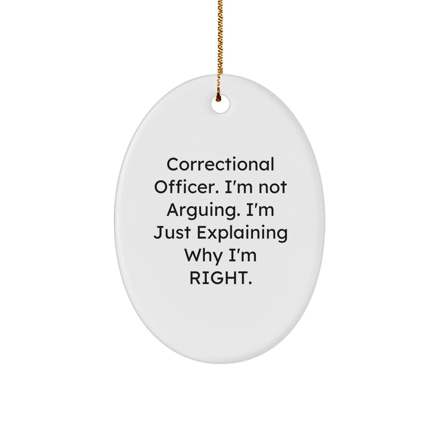 Correctional Officer Christmas Ornament for Neighbors Collectible Gift - Image 1