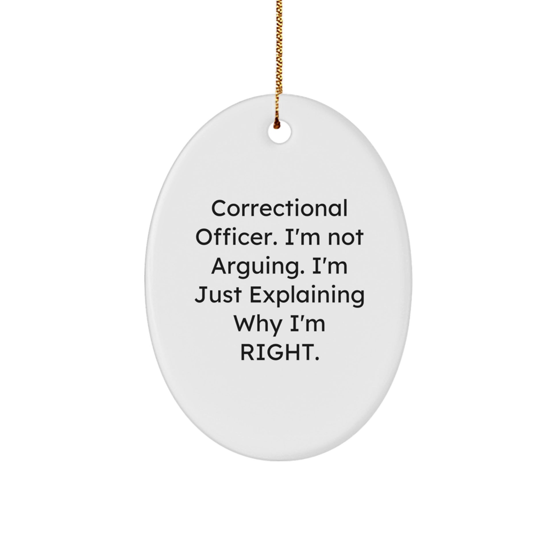 Correctional Officer Christmas Ornament for Neighbors Collectible Gift - Image 1