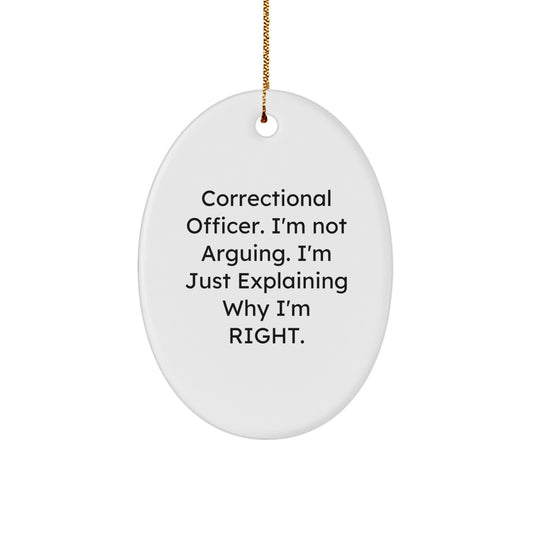 Correctional Officer Christmas Ornament for Neighbors Collectible Gift - Image 1