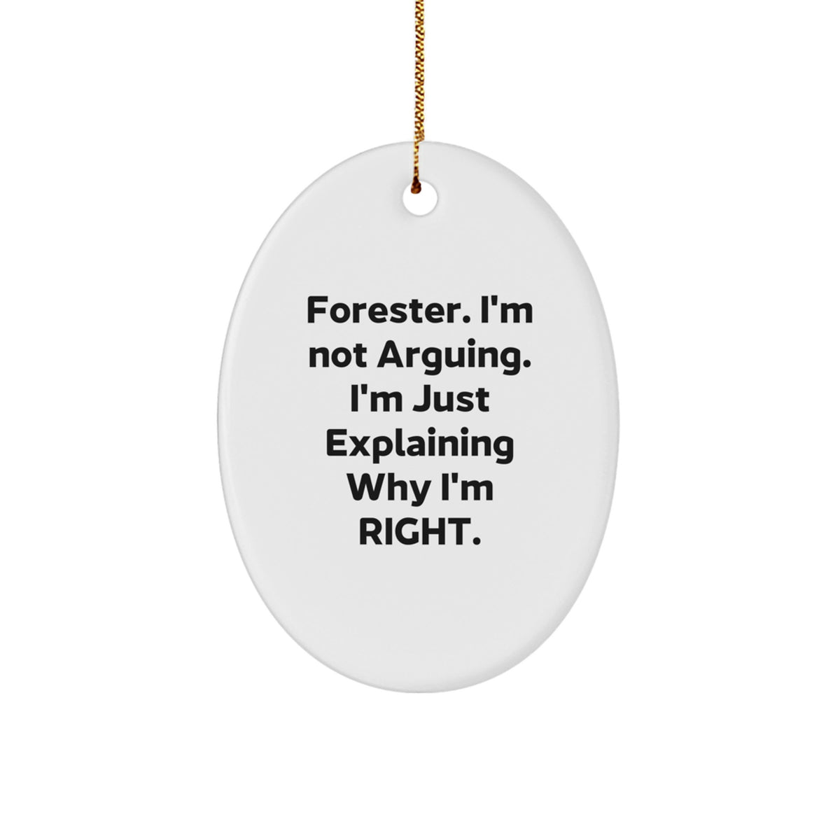 Funny Forester Quotes Oval Ornament Gifts from Friends and Family for Christmas Unique Decorations - Image 1