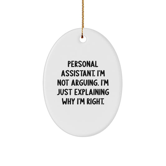 Personal Assistant Oval Ornament for Coworkers Idea Christmas Gift - Image 1