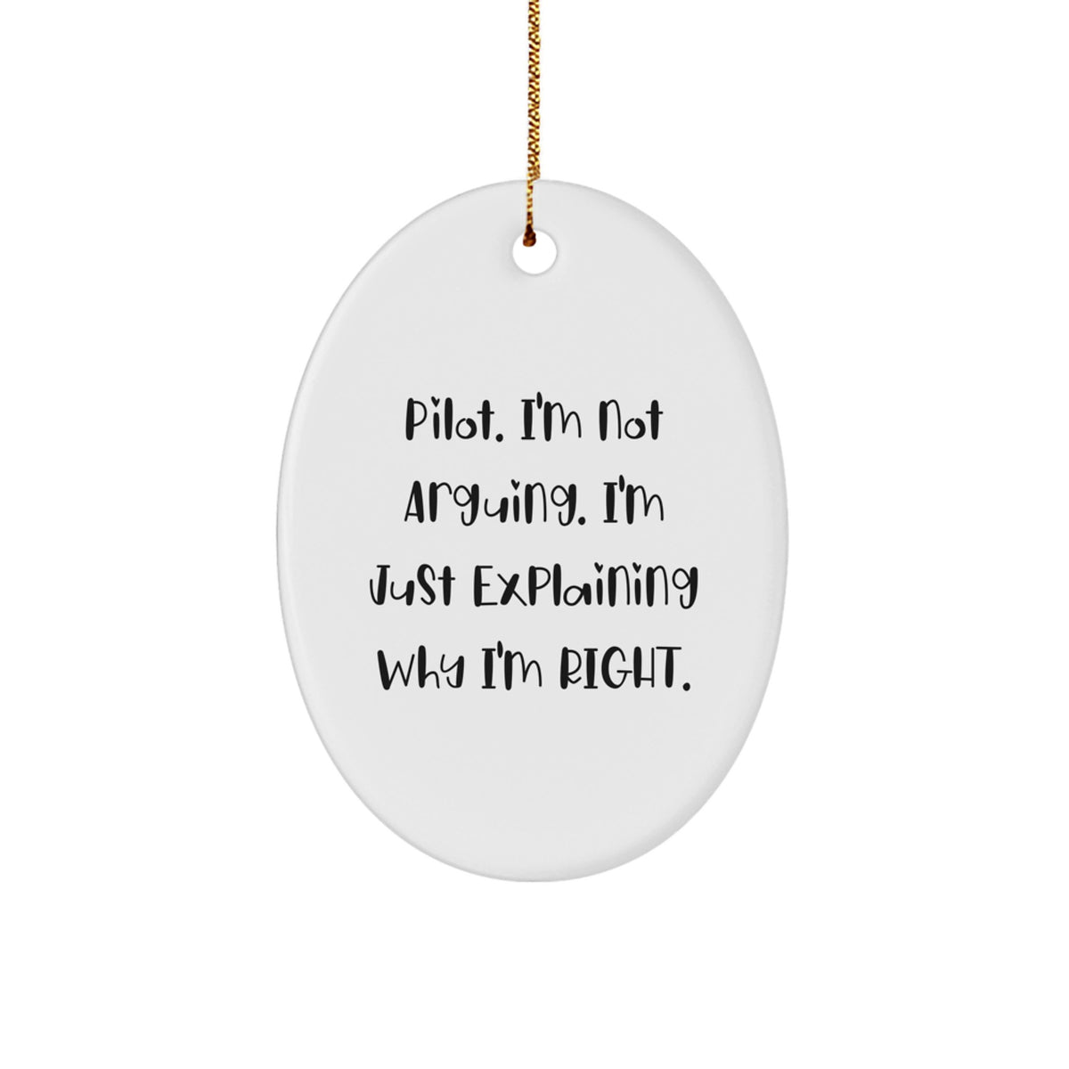 Pilot Keepsake Christmas Ornament for Him Gift – Durable MDF - Image 1