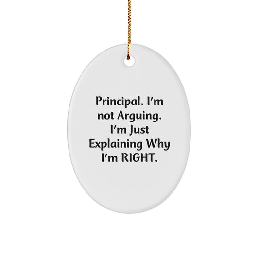 Principal Keepsake Christmas Ornament for Him Gift - Image 1
