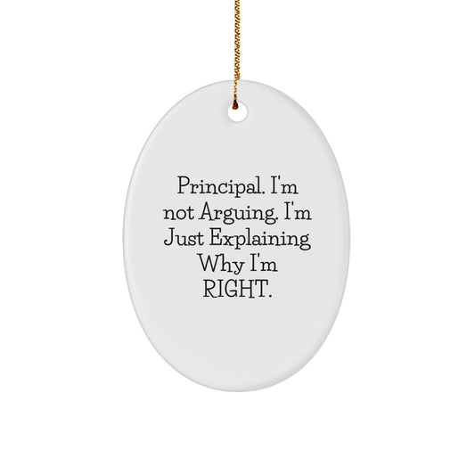 Principal Oval Ornament Surprise Gift for Family Christmas Tree Keepsake - Image 1