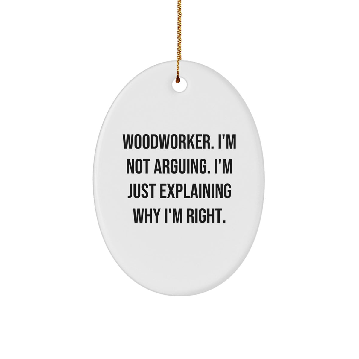 Woodworker Keepsake Christmas Ornament for Him Gift Durable MDF - Image 1