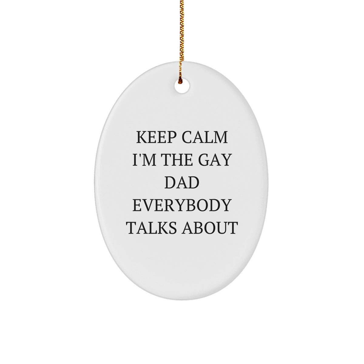 Dad Keepsake Oval Ornament Ultimate Holiday Surprise Christmas Gift - Image 1