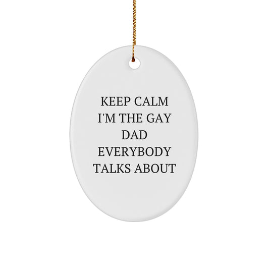 Dad Keepsake Oval Ornament Ultimate Holiday Surprise Christmas Gift - Image 1