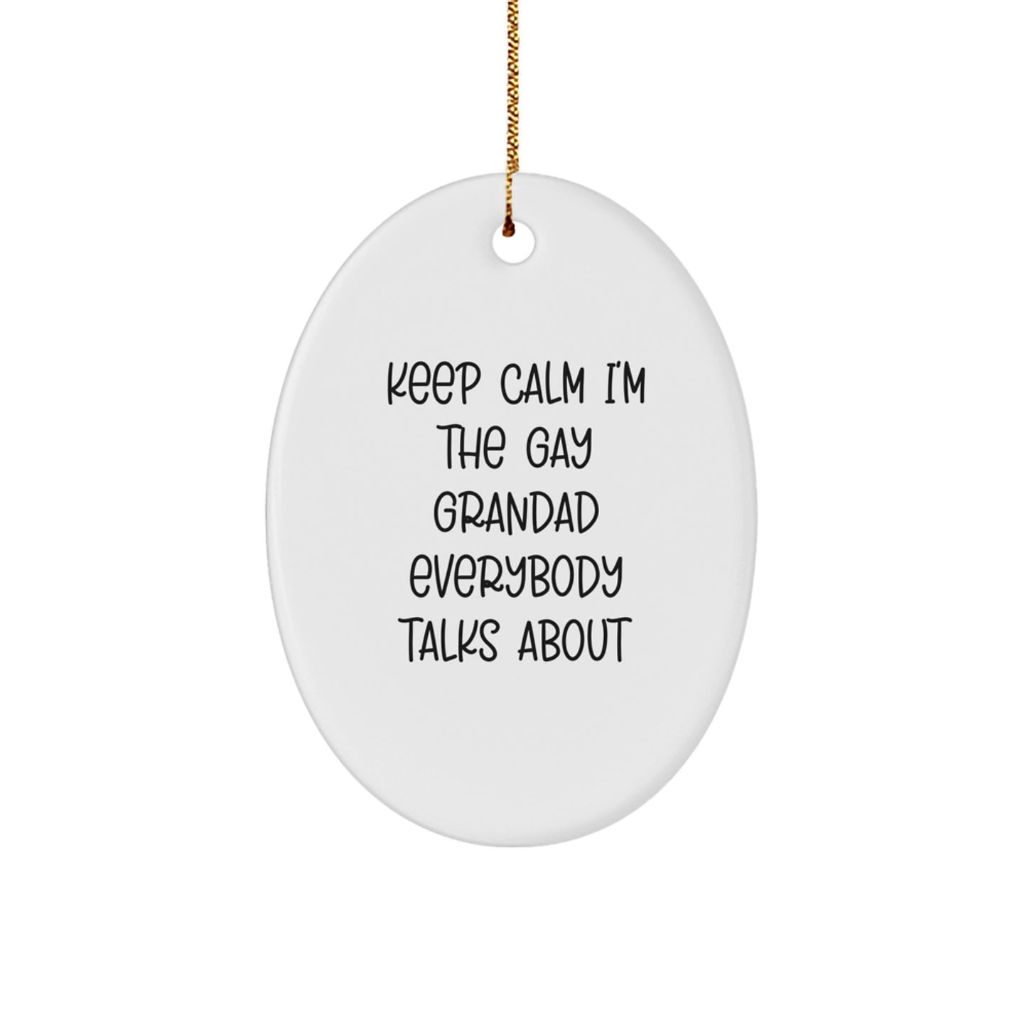 Funny Grandad Oval Ornament Gifts from Men to Grandad on Christmas Unique - Image 1