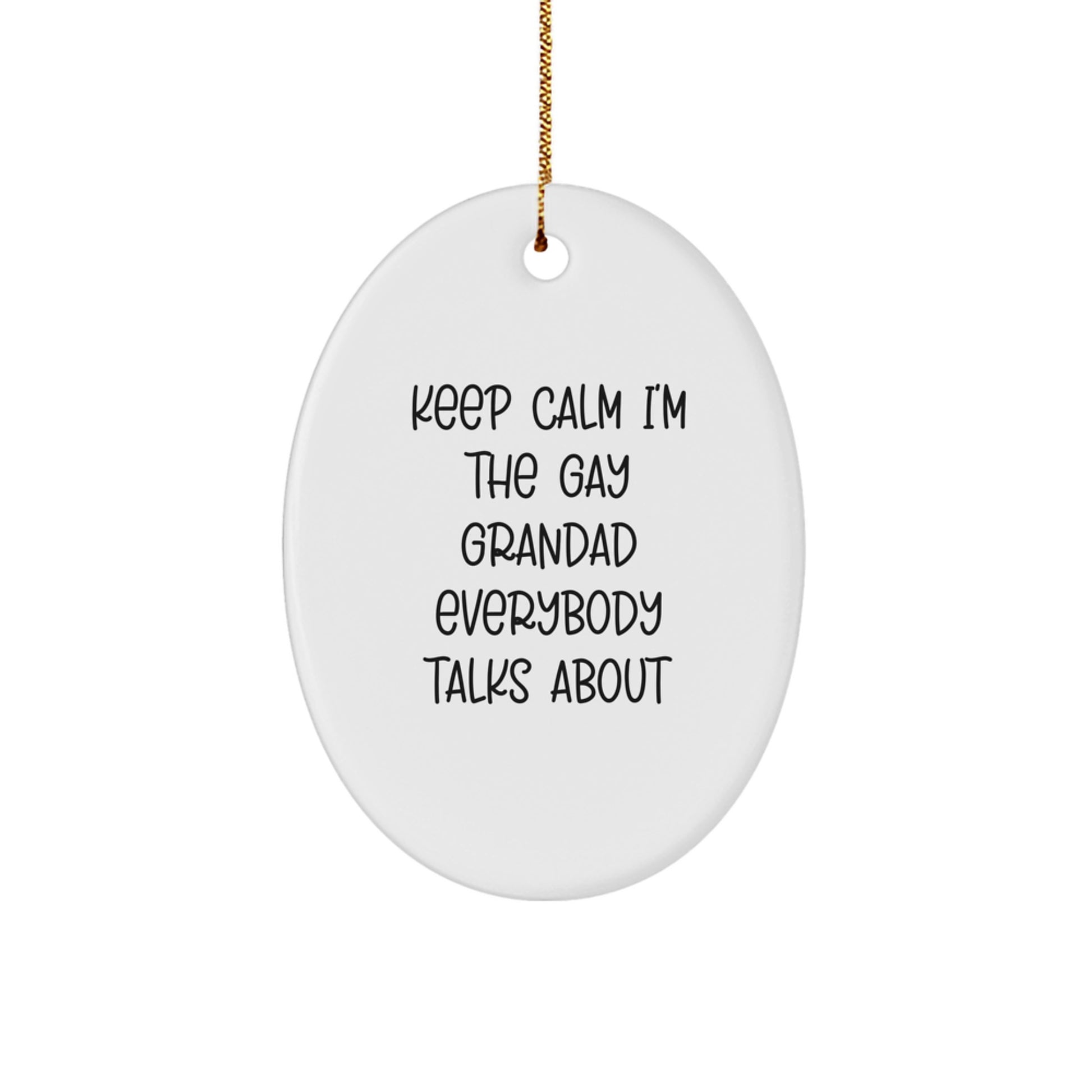 Funny Grandad Oval Ornament Gifts from Men to Grandad on Christmas Unique - Image 1