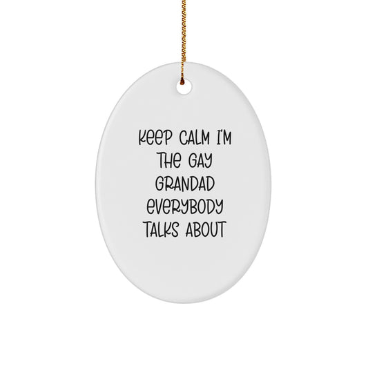 Funny Grandad Oval Ornament Gifts from Men to Grandad on Christmas Unique - Image 1